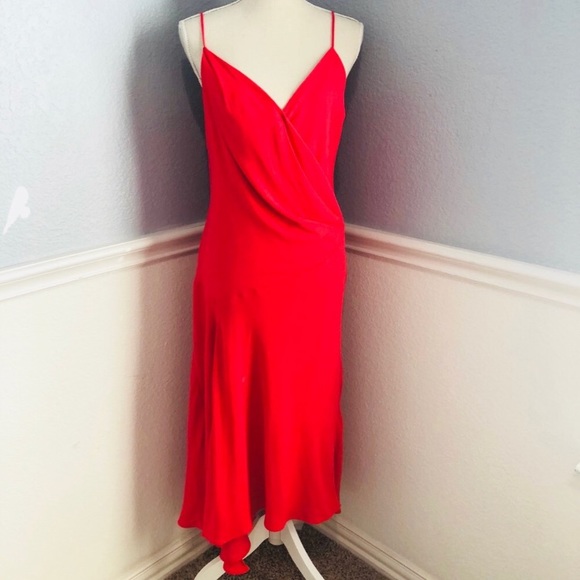 SOLD Nicholas red draped dress with slit 💃🏻 - Picture 5 of 5